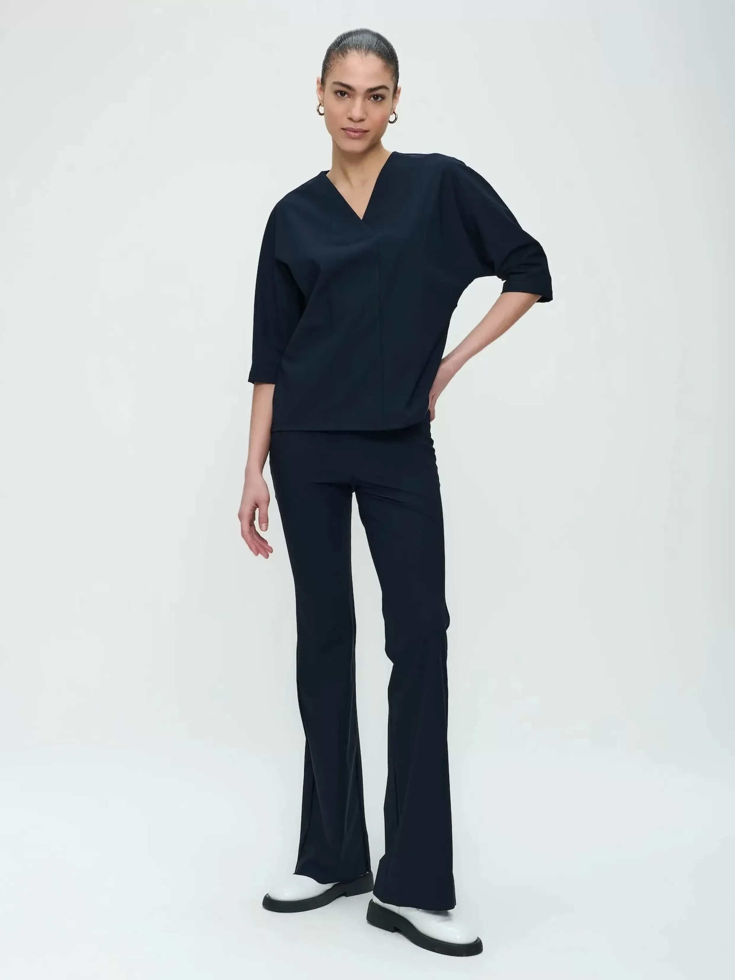 Pants Eliya easy wear flair Technical Jersey-Jane Lushka Store